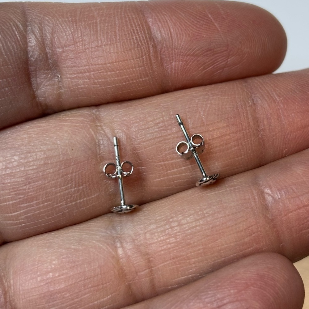 .925 Sterling Silver Petite Wings Women’s Stud Earrings, Small Wings - Picture 5 of 12
